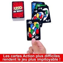 Mattel Games - UNO No Mercy-Jeu de cartes pour toute la famille, enfan