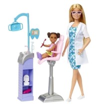 Barbie-Métiers-Coffret poupée Barbie Dentiste et accessoires HKT69