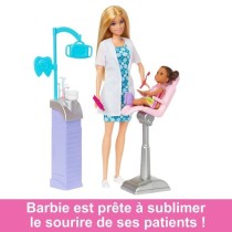 Barbie-Métiers-Coffret poupée Barbie Dentiste et accessoires HKT69