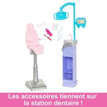 Barbie-Métiers-Coffret poupée Barbie Dentiste et accessoires HKT69