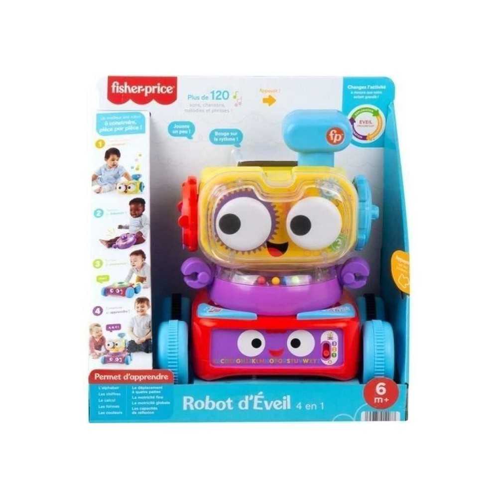 Fisher-Price - Jo le Robot 4 en 1 - Eveil 1er âge - Des 6 mois HCK38