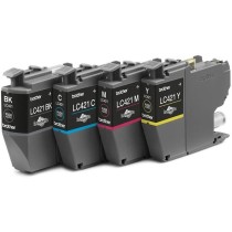 Pack de 4 Cartouches d'encre LC421VAL - BROTHER - Noir, Cyan, Magenta et Jaune capacité standard de 200 pages - Pour DCP-J1050D