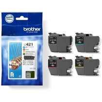 Pack de 4 Cartouches d'encre LC421VAL - BROTHER - Noir, Cyan, Magenta et Jaune capacité standard de 200 pages - Pour DCP-J1050D