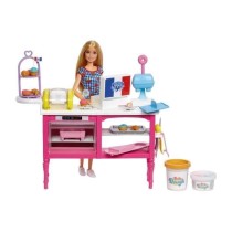 Barbie-Barbie Pâtisserie-Coffret poupée « Malibu » et 18 access