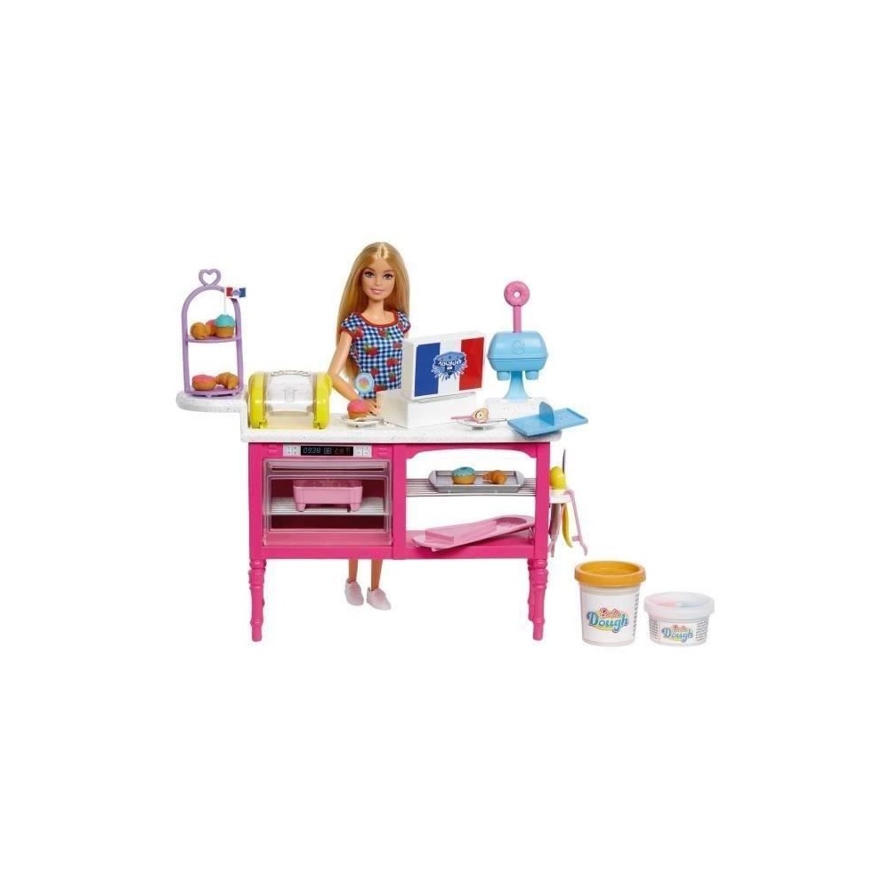 Barbie-Barbie Pâtisserie-Coffret poupée « Malibu » et 18 access