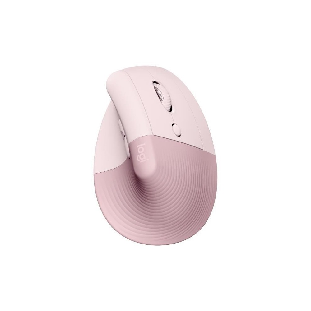 Souris Logitech Lift Ergonomique Verticale, Sans Fil, Silencieuse - Rose