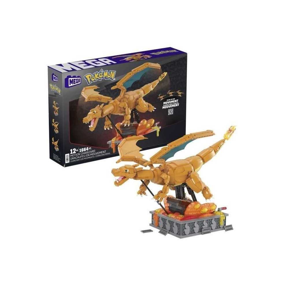 MEGA-Pokémon-Dracaufeu en Mouvement, a construire (1 663 pcs) HMW05