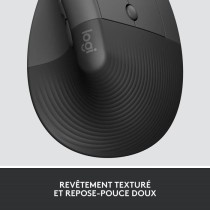 Souris ergonomique - Sans fil - Logitech - Lift for business - Silencieux - Graphite