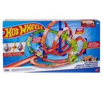 Hot Wheels-Circuit avec 5 zones de carambolage et propulseur motoris