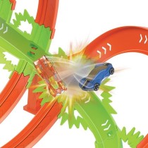 Hot Wheels-Circuit avec 5 zones de carambolage et propulseur motoris