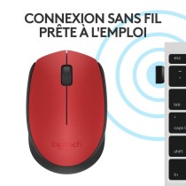 Souris - Sans Fil - Logitech - M171 - Ambidextre - Rouge