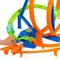 Hot Wheels-Circuit avec 5 zones de carambolage et propulseur motoris