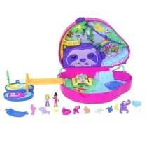 Polly Pocket-La Famille des Paresseux-Coffret 2 en 1, jouet de voya