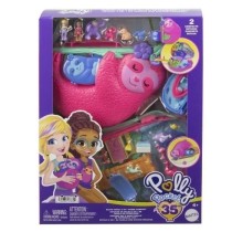 Polly Pocket-La Famille des Paresseux-Coffret 2 en 1, jouet de voya