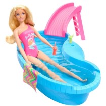 Barbie-Poupée et accessoires-Coffret poupée blonde avec piscine de r