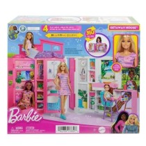 Barbie-Maison de vacances-Coffret et poupée, 4 zones et 11 accessoi