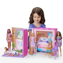 Barbie-Maison de vacances-Coffret et poupée, 4 zones et 11 accessoi