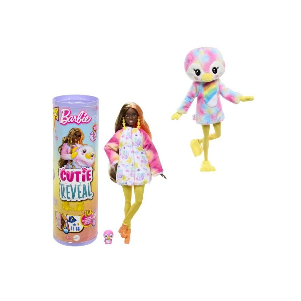 Barbie-Barbie Cutie Reveal-Poupée manchot Reve Coloré et 10 surpris