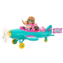 Barbie-Chelsea Can Be...-Avion et poupée-Coffret avec accessoires HTK