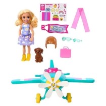 Barbie-Chelsea Can Be...-Avion et poupée-Coffret avec accessoires HTK