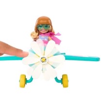 Barbie-Chelsea Can Be...-Avion et poupée-Coffret avec accessoires HTK