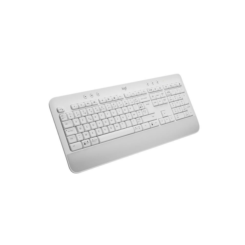 Clavier Logitech Signature K650, Clavier sans fil Ergonomique Entier avec Repose-Poignets - Blanc