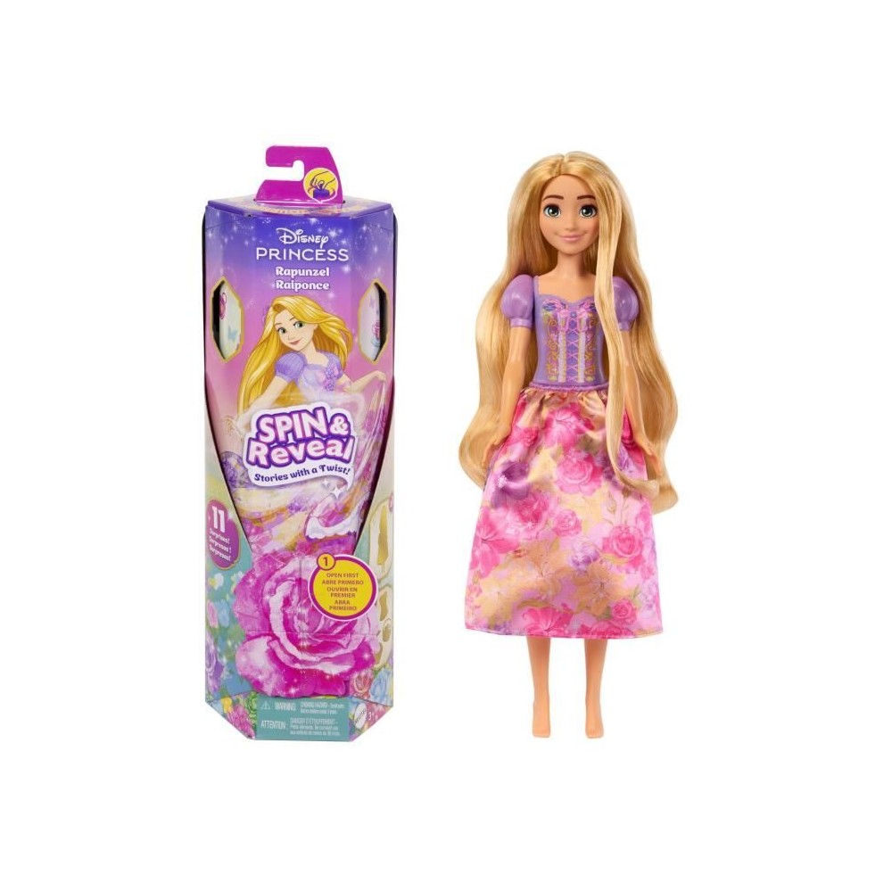 Spin & Reveal Raiponce Mattel Poupée Disney Princesses avec surpris