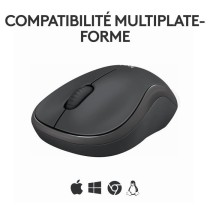 Souris Logitech M240 Souris Bluetooth, Sans fil, Compacte, Portable, Suivi fluide - Graphite