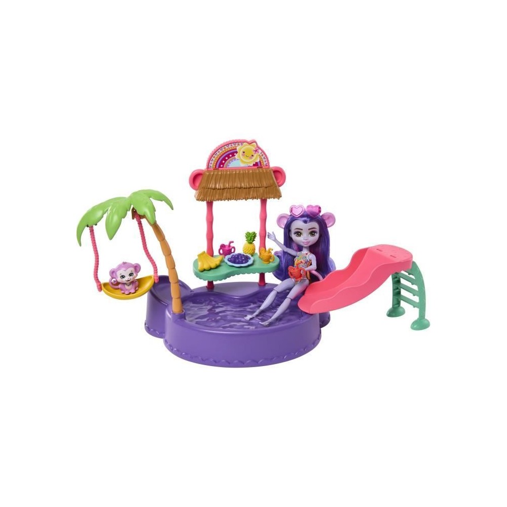 Enchantimals-Piscine singe-Coffret poupée et accessoires HTW73