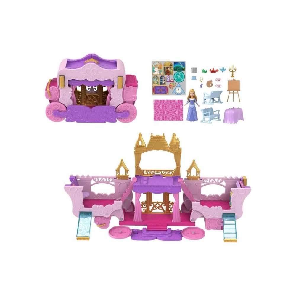 Caleche et Château - Mattel Disney Princesses Coffret avec poupée Au