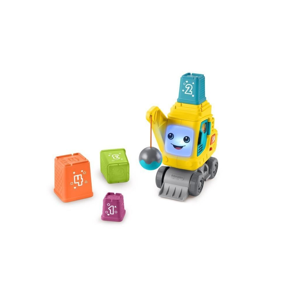 Fisher-Price-La Calculo'Grue-Blocs avec effets sonores et lumineux HXF