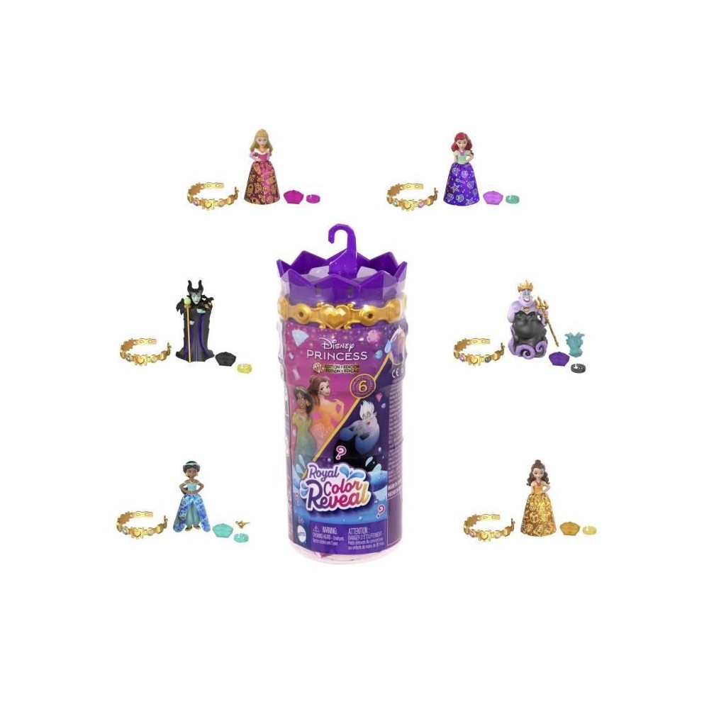 Princesses Disney-Mini-Poupées Royauté Color Reveal-Assortiment HXH1