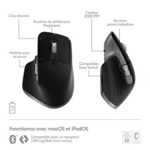 Souris Logitech MX Master 3S pour Mac - Bluetooth Sans Fil - Gris Sideral