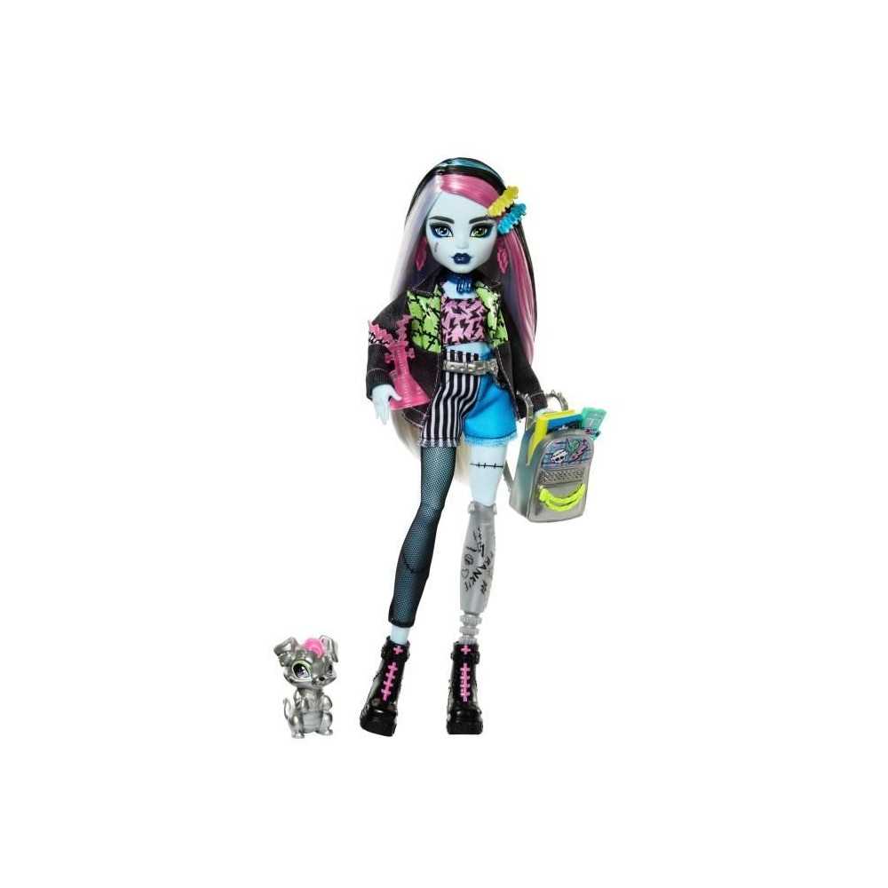 Monster High-Poupée Frankie Stein-Poupée avec animal et accessoires