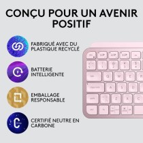 Clavier - Sans Fil - Logitech - MX Keys Mini - rétroéclairé - AZERTY - Rose