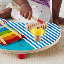 Fisher-Price-Table musicale en bois avec instruments de percussion HXT