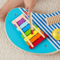 Fisher-Price-Table musicale en bois avec instruments de percussion HXT