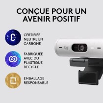 Webcam Logitech Brio 500 Webcam HD avec Deux Micros a Reduction de Bruit - Blanc