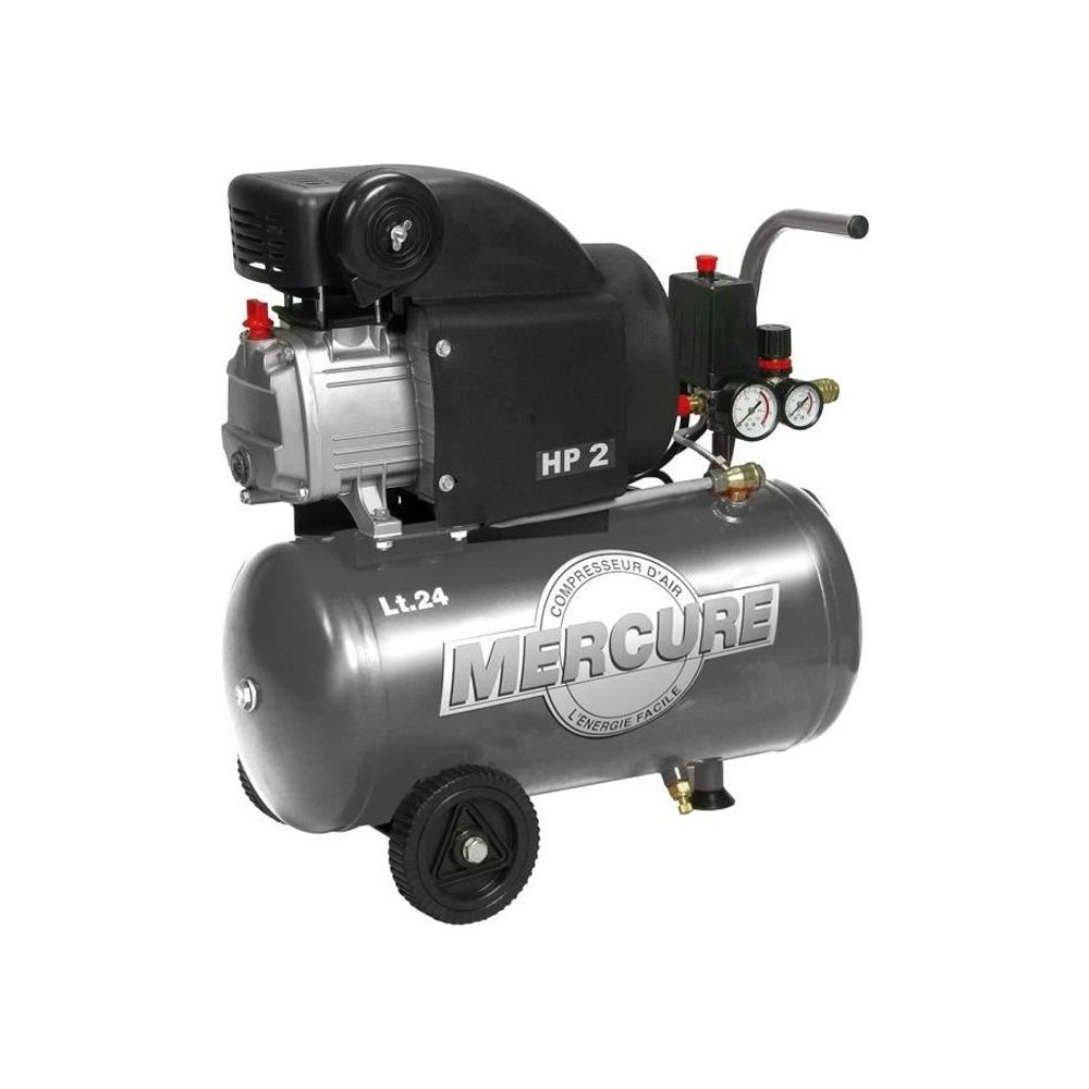 Compresseur d'air horizontal Mercure 425063 - 24L - 1500 W - 8 barss -