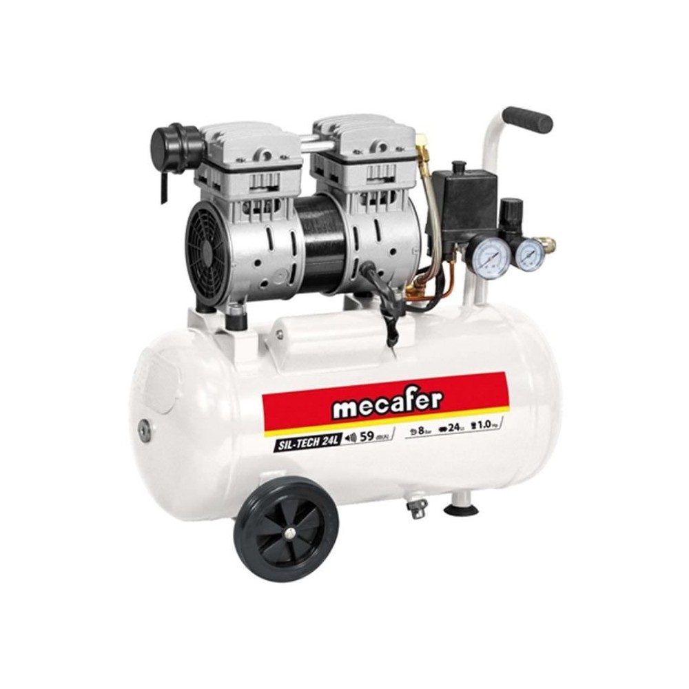 MECAFER COMPRESSEUR SILENCIEUX 24L 1HP