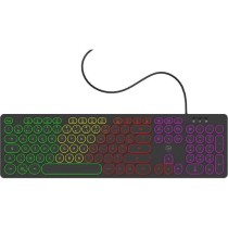 Clavier filaire RGB - MOBILITY LAB - ML306858 - AZERTY - Touches rondes - Noir