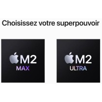 Mac mini Apple Mac Studio 512Go SSD Puce M2 Max CPU 12 coeurs GPU 30 coeurs 2023