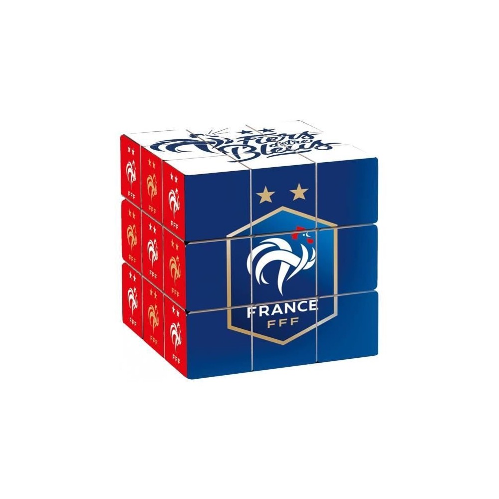 Cube 3x3 Equipe de France - Megableu - Casse-tete Rubik's - Supportez