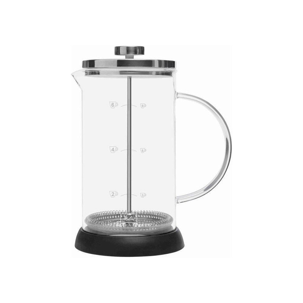 Cafetiere a piston MELITTA Standard 9 tasses - Compatible Café moulu