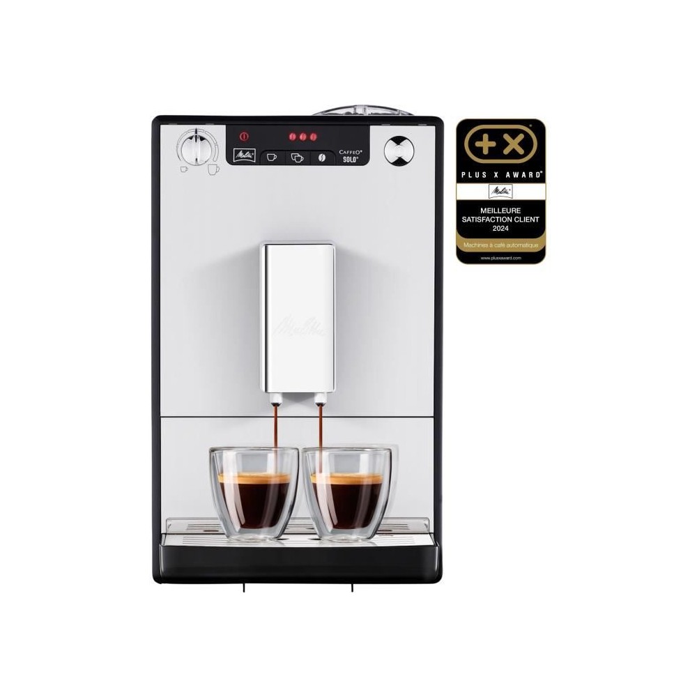 Machine a café broyeur a grain - Melitta - Solo - Argent