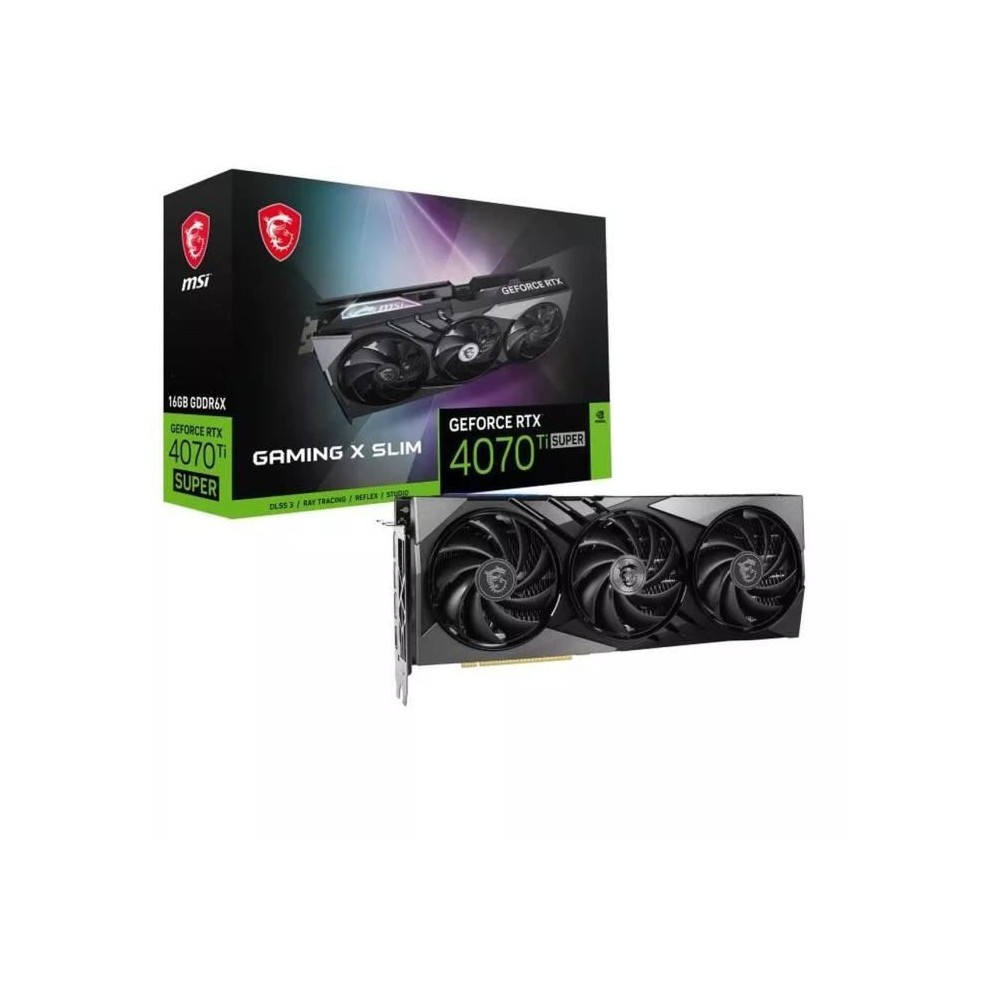 MSI - Carte graphique - NVIDIA GeForce RTX 4070 Ti SUPER 16G GAMING X SLIM