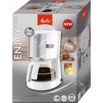 Cafetiere filtre MELITTA Enjoy Top Glass Blanc/Acier brossé 1017-03 -