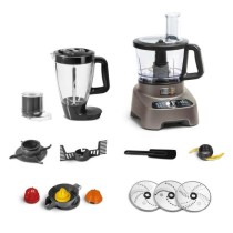 MOULINEX Double Force Robot multifonction + 10 accessoires, 1000 W, Bl