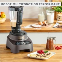 MOULINEX Double Force Robot multifonction + 10 accessoires, 1000 W, Bl