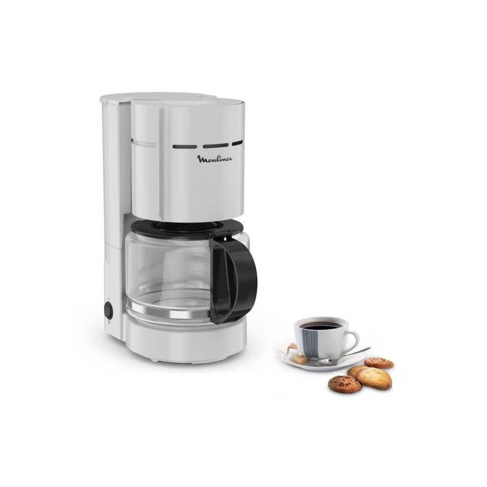 MOULINEX Simpleo Cafetiere filtre 1.1 L, 12 tasses, Porte-filtre pivot